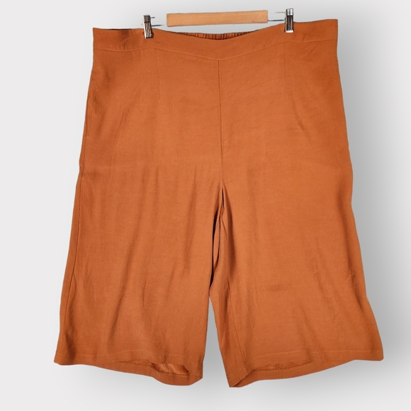 Universal‎ Standard Elvo Double Luxe Culottes Women's Size 22 Orange Pockets - Picture 1 of 10